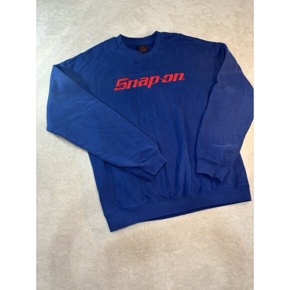 Snap On Tools Sweatshirt Adult XXXL 3XL  Blue Red Embroidered Logo Crewneck - Picture 1 of 10